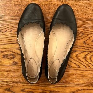 Chloe black ballet flats size 9